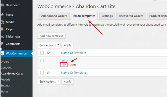 WooCommerce Abandoned Cart Edit Template